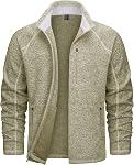 TACVASEN Hommes Vestes en polaire Full Zip Up Veste légère Casual Soft Hiking Sweaters Hiver Manteaux chauds avec poches