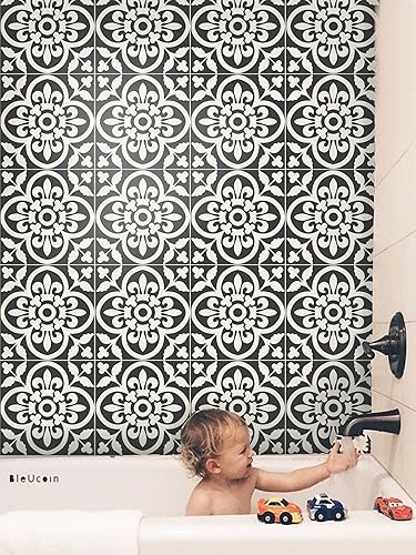 Miniatura 3 de Vinilos autoadhesivos con forma de azulejos con diseño marroquí, para colocar en escaleras, en la cocina, en el baño, para decorar la casa uno