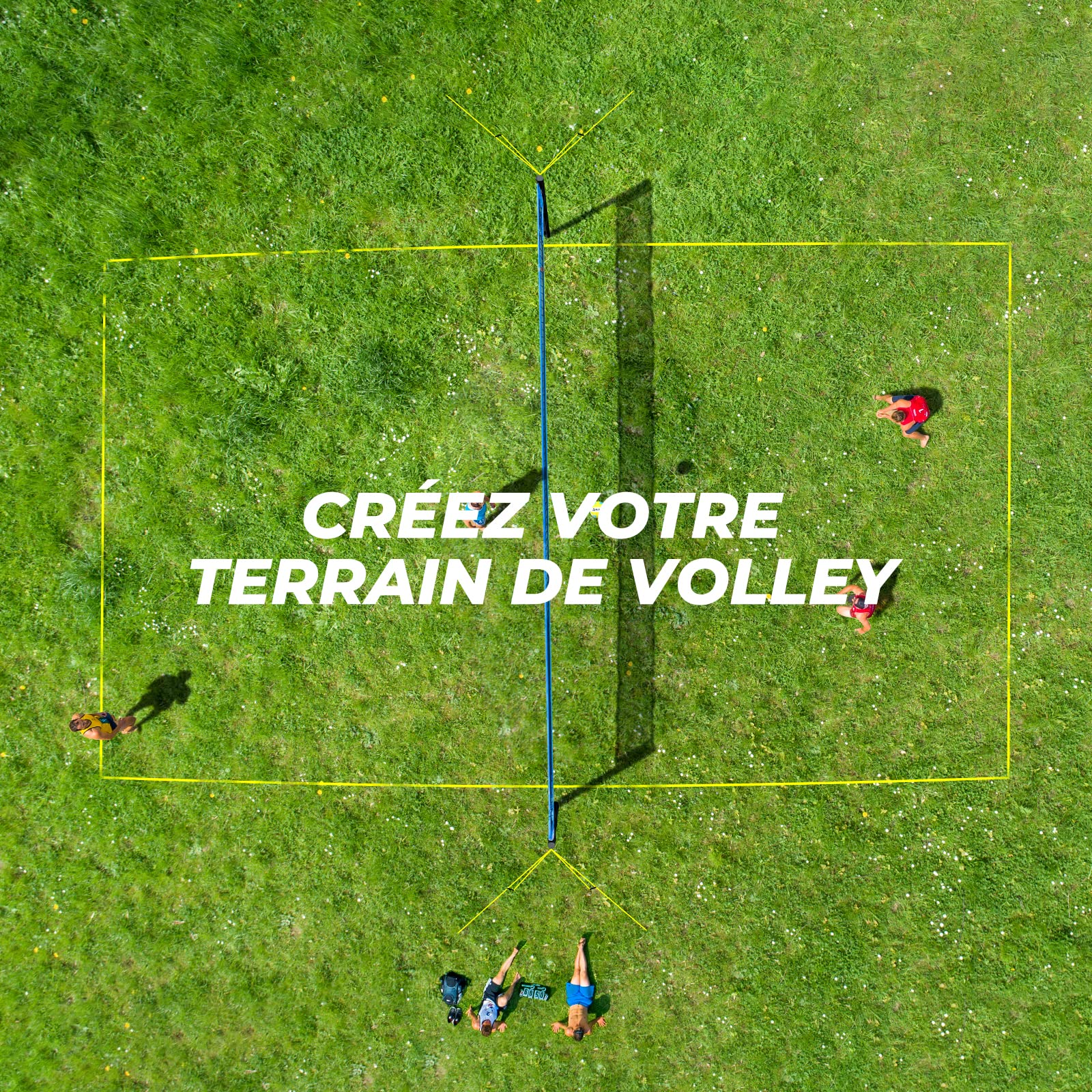 9,75 m x 0,9 m rete da pallavolo professionale all'aperto giardino con pali in acciaio regolabile in altezza, rete in nylon resistente, pallone da pallavolo in PU e borsa per il trasporto