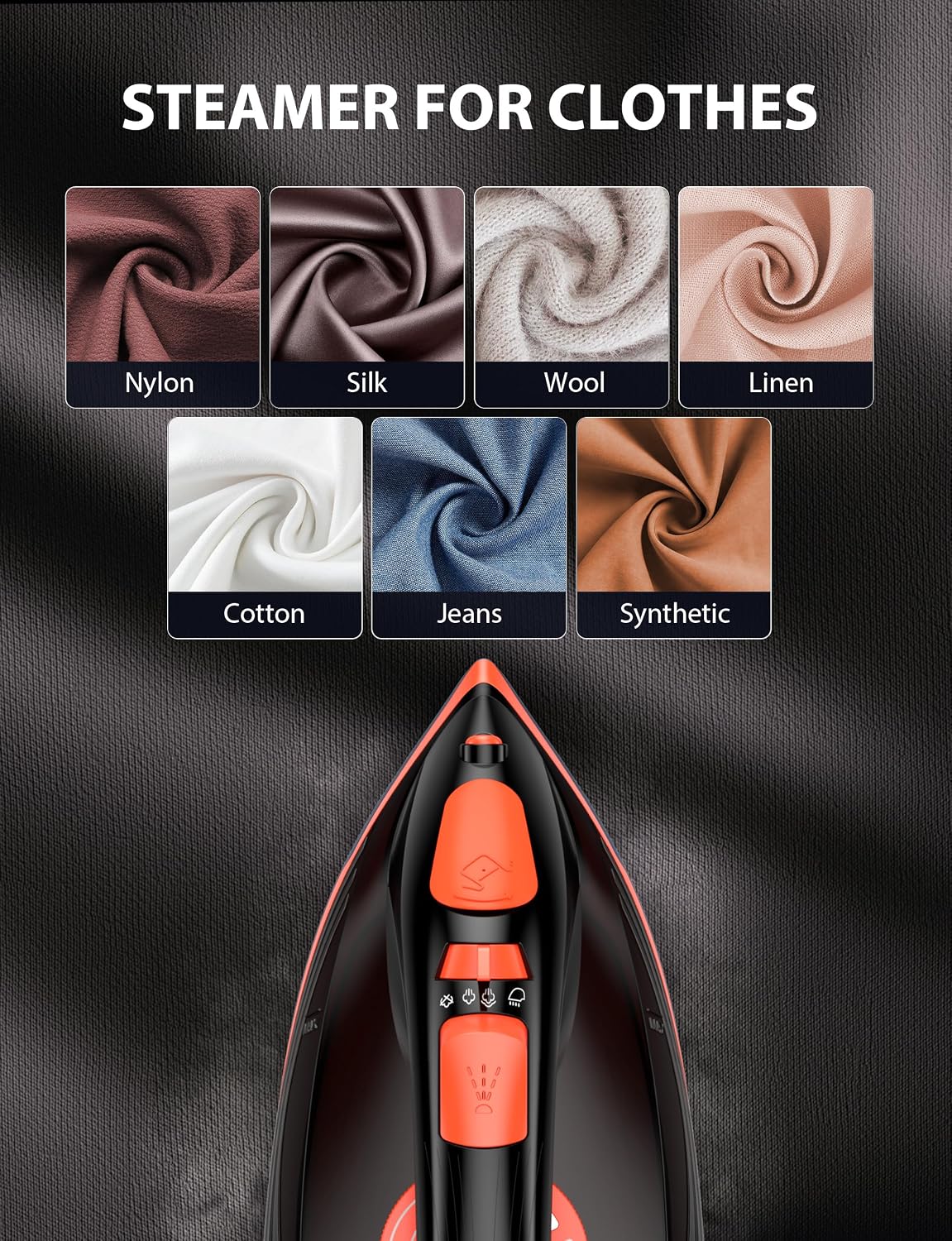 Sundu Steam Iron for Clothes with Non-Stick Soleplate