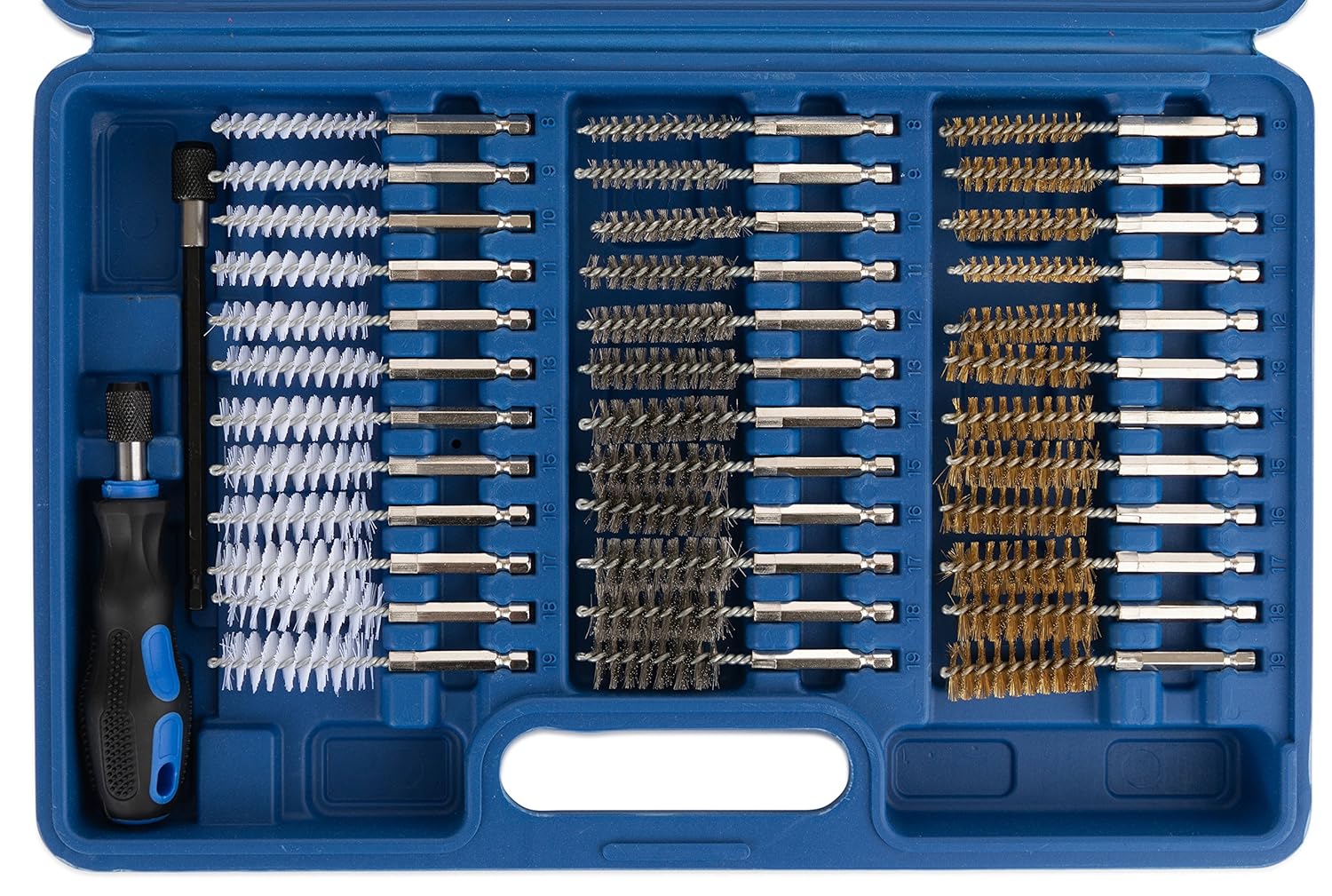 Industrial Auto Wire Brush Set Stainless Steel, Brass, and Nylon