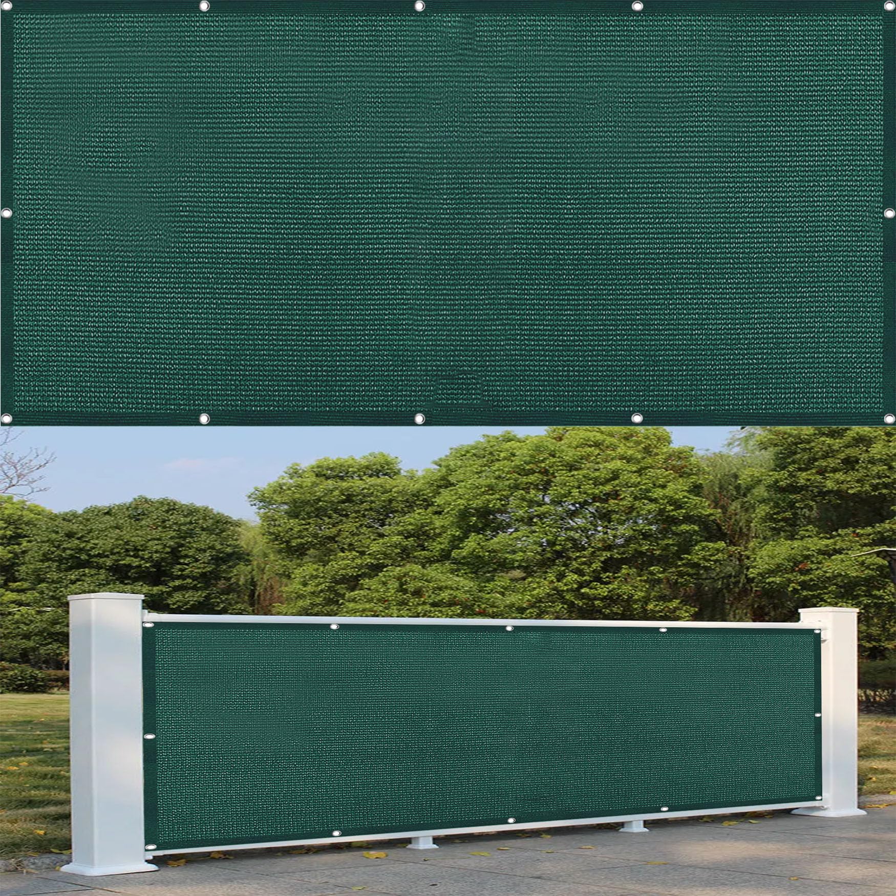 Brise vue balcon 120 x 460 cm cache vue vert haute densité résistant