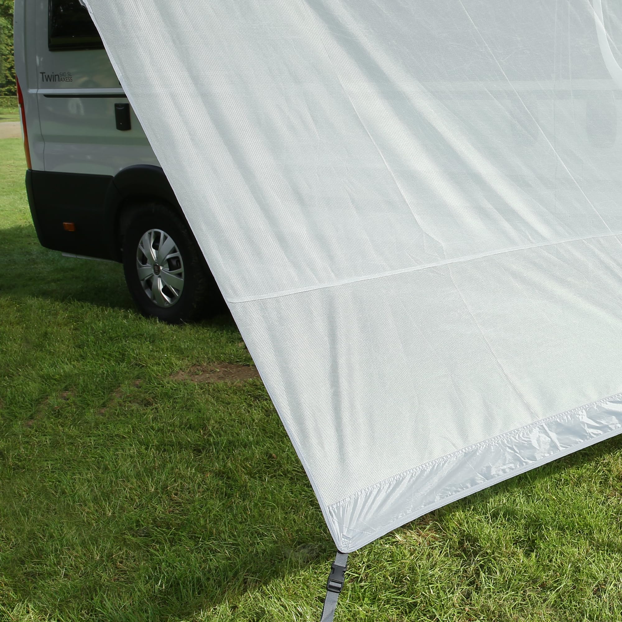 GEAR Capri Sun Blocker Markisenvorderwand winddurchlässig Sicht- und Sonnenschutz 3 Keder 240-480 cm