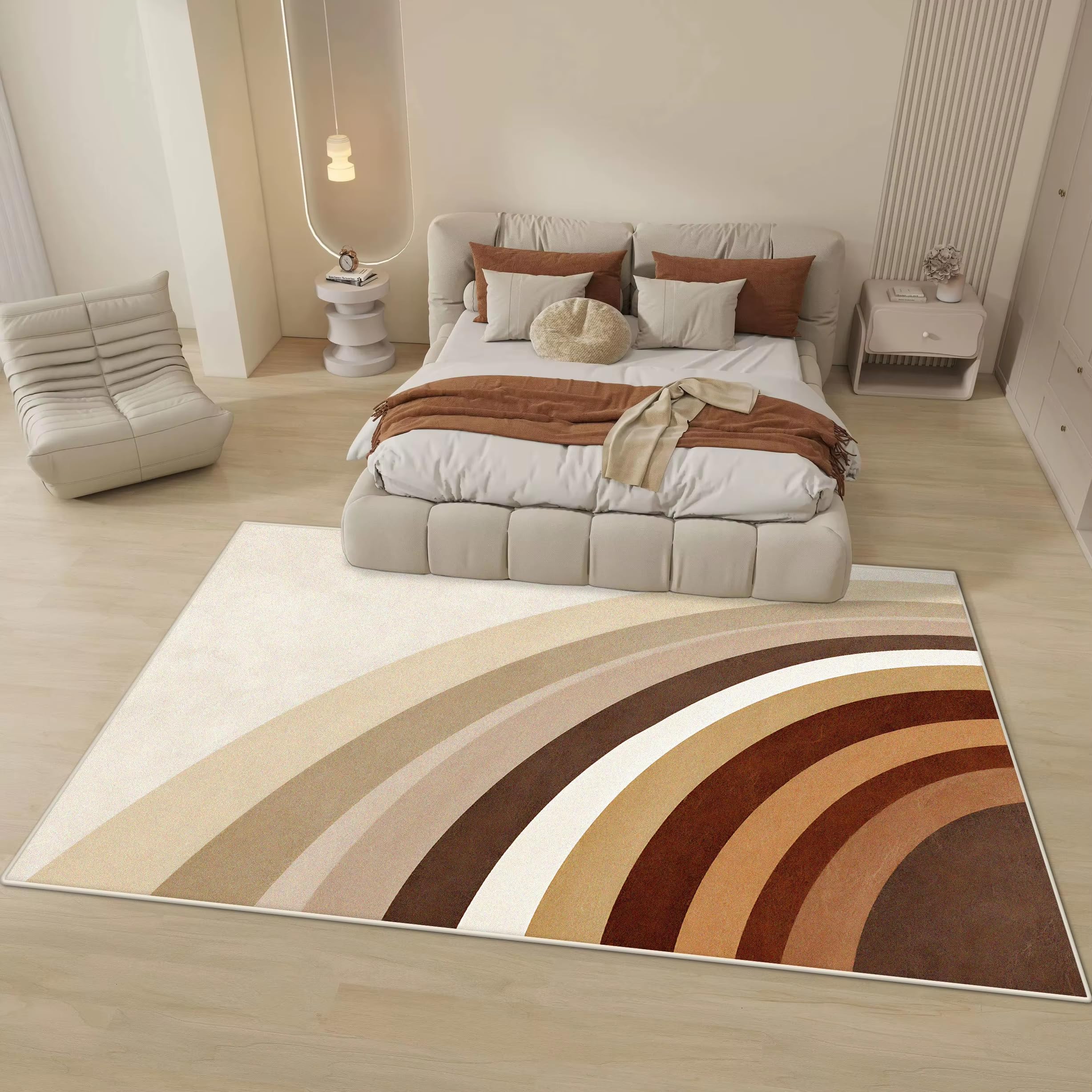 Tapis chambre et salon abstrait doux 80x150 de décoration