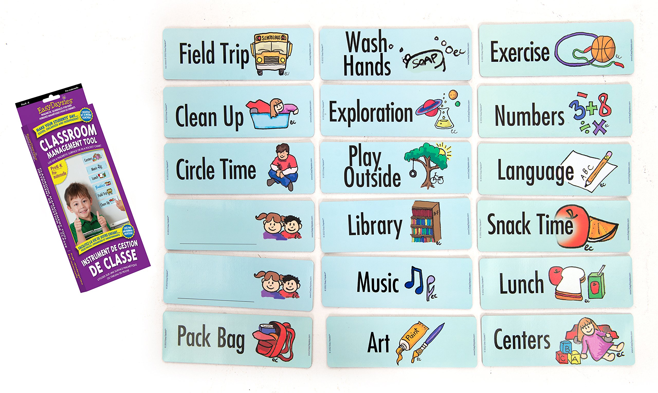 Buy Easy Daysies Daily Visual Schedule Chart with 18 Reusable Dry