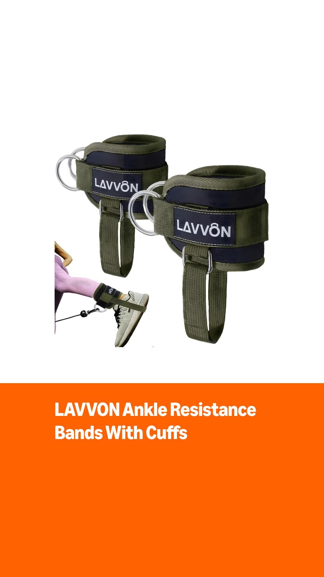 Ankle Straps for Cable Machines Kickbacks - Adjustable Comfort