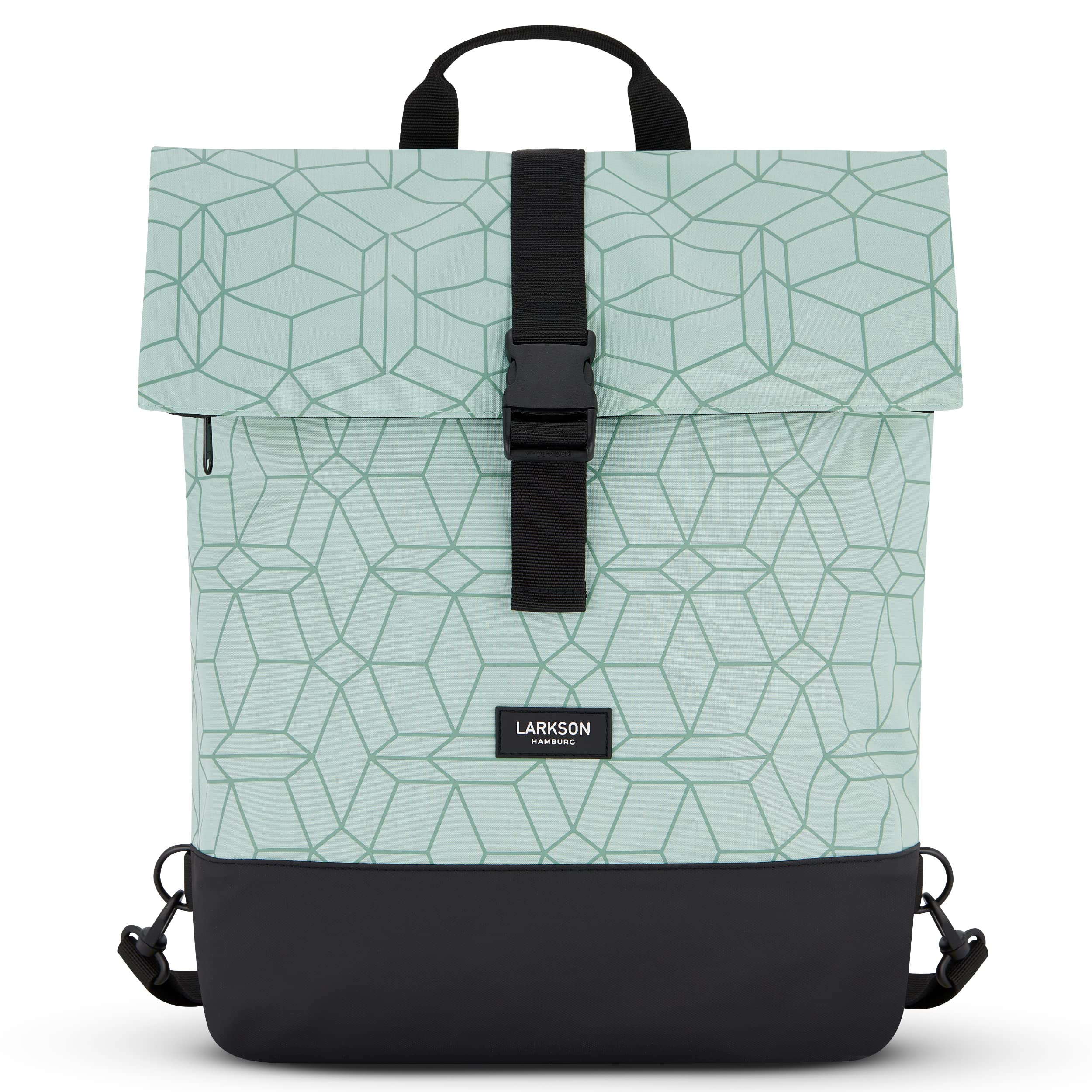 LARKSON Bike Pannier Bags Mint - Tammo Bike - 2 in 1 Cycle Backpack & Bicycle Bag for Rear Carrier, Made of Recycled Material - Water-Repellent