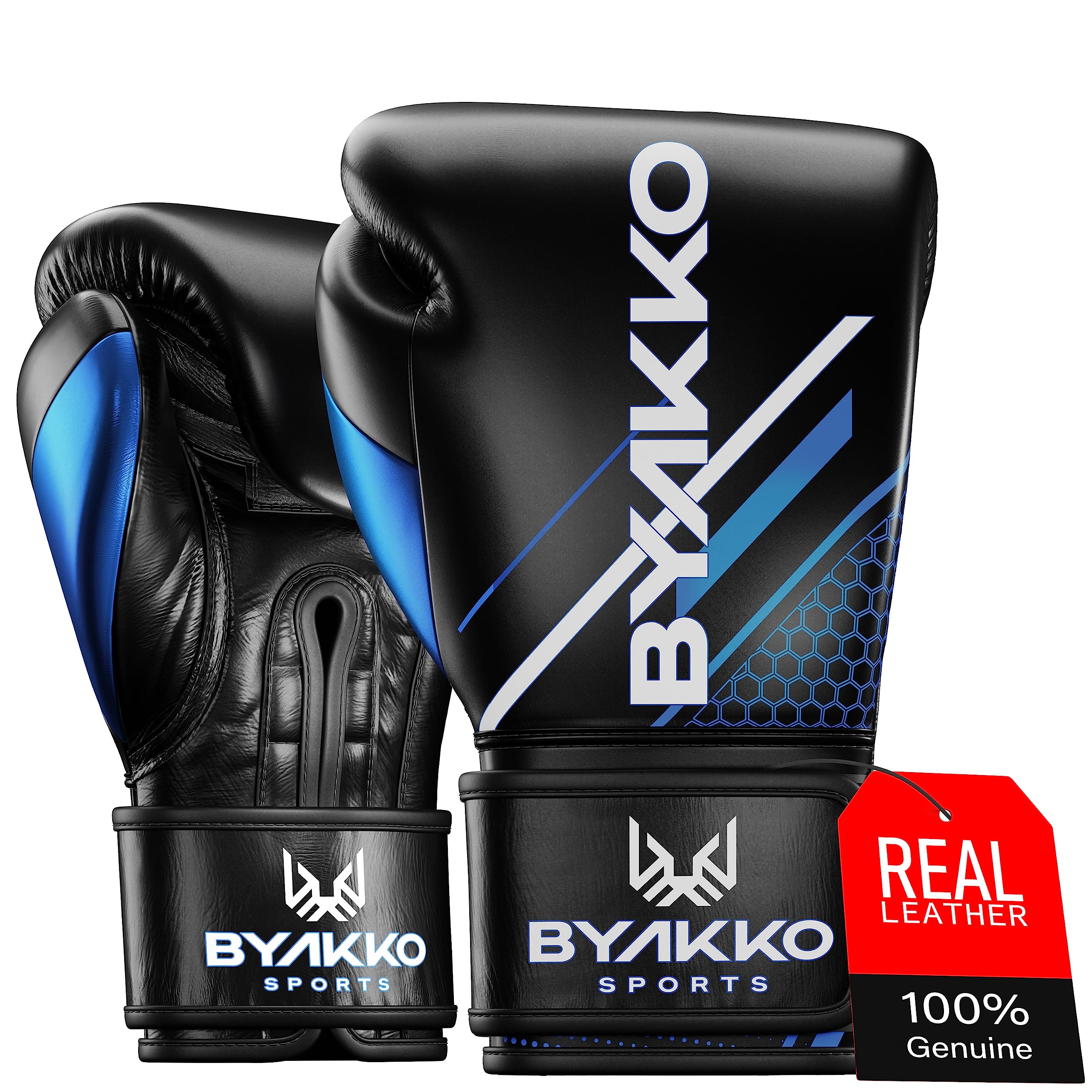 Byakko Boxing Gloves Men Women - Genuine Cowhide Leather Training Sparring Gloves, Kickboxing Gloves for Muay Thai, MMA, Punching Bag Gloves Mitts Focus Pad Workout - 10 12 14 16 Oz Guantes de Boxeo