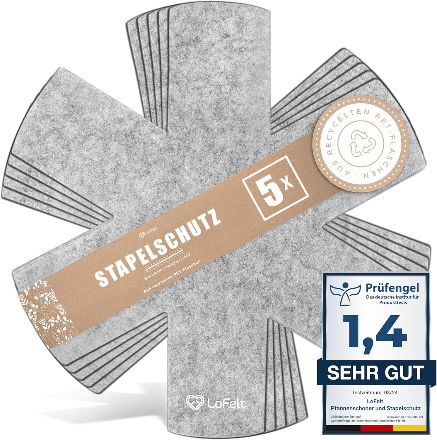 72 Stück Filz-Tellerteiler - Weiche Schutzpads Für Geschirr & Pfannen