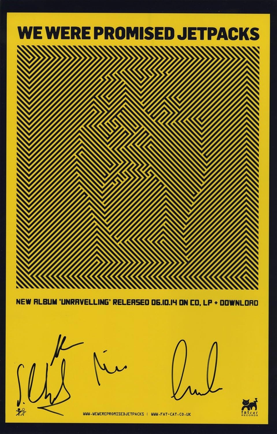 We Were Promised Jetpacks Autographed 11x17 Photograph Signed by 4