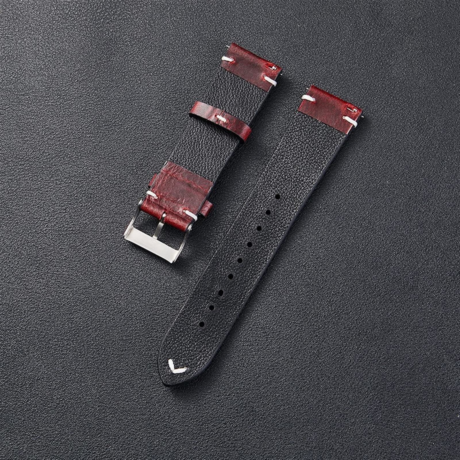 Do zegarka Rox Classic Vintage Oil Wax Watch Band 20mm 22mm Quick Release Prawdziwy skórzany pasek