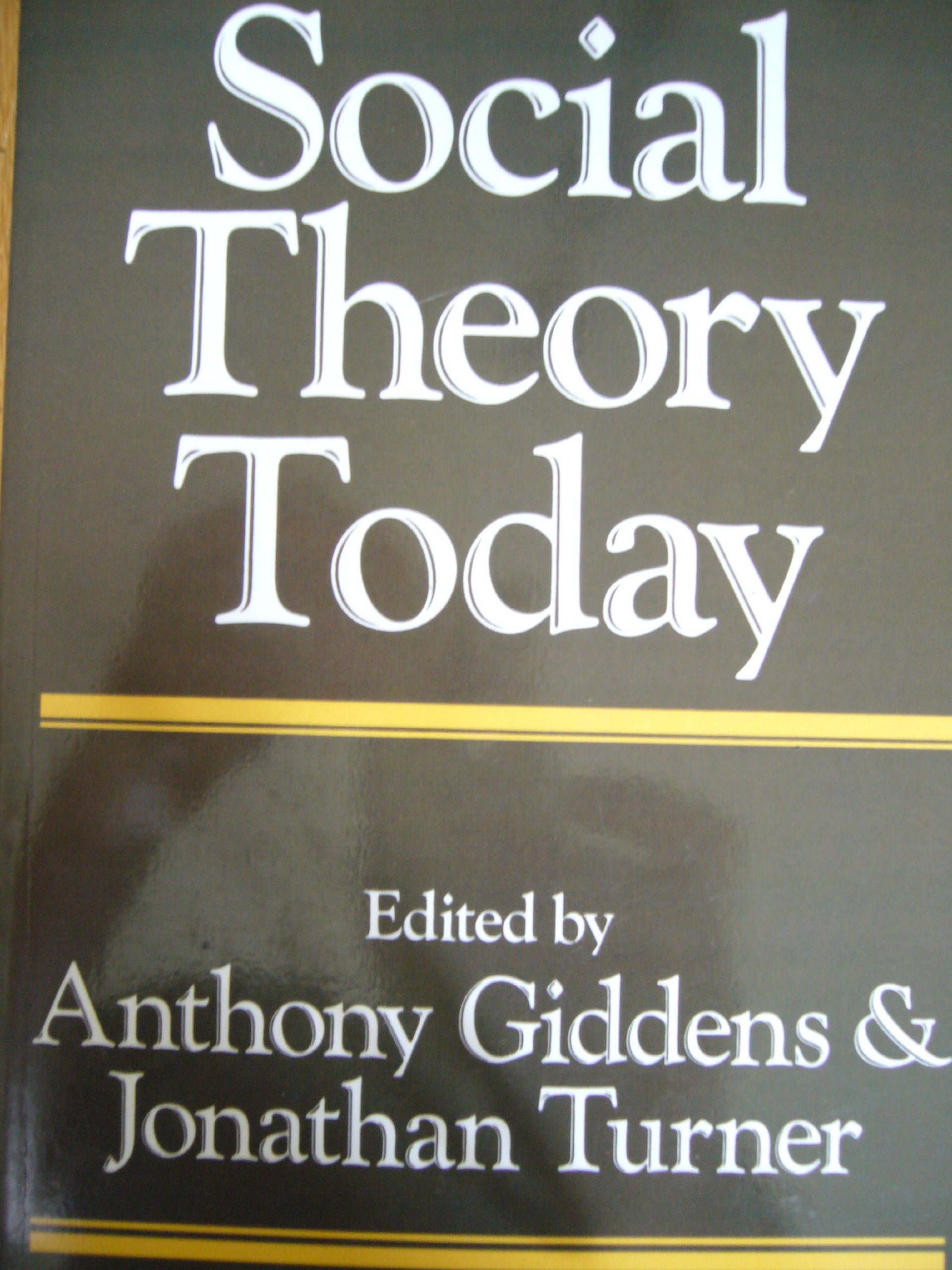 Social Theory Today By Anthony Giddens, Jonathan Turner