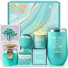 Gifts for Mom, Women, Wife, Girlfriend, Sister, Best Friend, Her - Unique Mothers Day, Birthday, Valentines, Christmas Gifts - Gardenia Inspirational Self Care Spa Gift Basket Set, Thank You Gifts