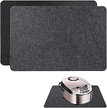 2 Stück Feuerfeste Unterlage, Hitzeschutzmatte, Hitzeschutzplatte, Brandschutzdecke für Kaffeemaschinen, Mikrowellen, Toaster, Luftfritteuse(30 * 45cm, Schwarz)