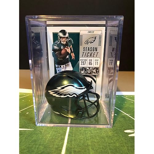 Philadelphia Eagles NFL Helmet Shadowbox w/Carson Wentz card
