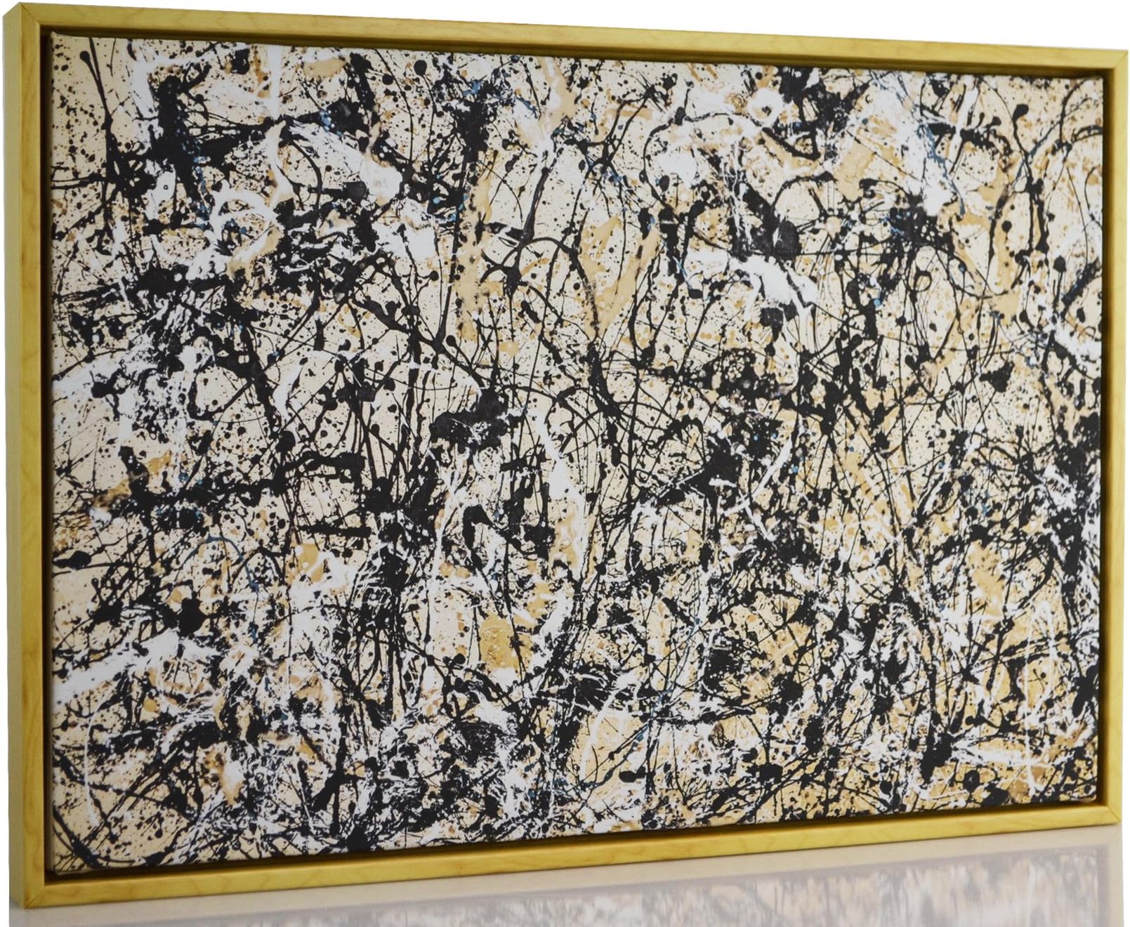 Berkin Arts Framed Jackson Pollock Giclee Canvas Print Paintings Poster Reproduction Fine Art Home Decor (NO.30)