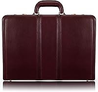 Vista 8 de McKlein COUGHLIN, Maletín de negocios expandible de cuero de 4.5 pulgadas, para computadora y tableta, Maletín para computadora portátil