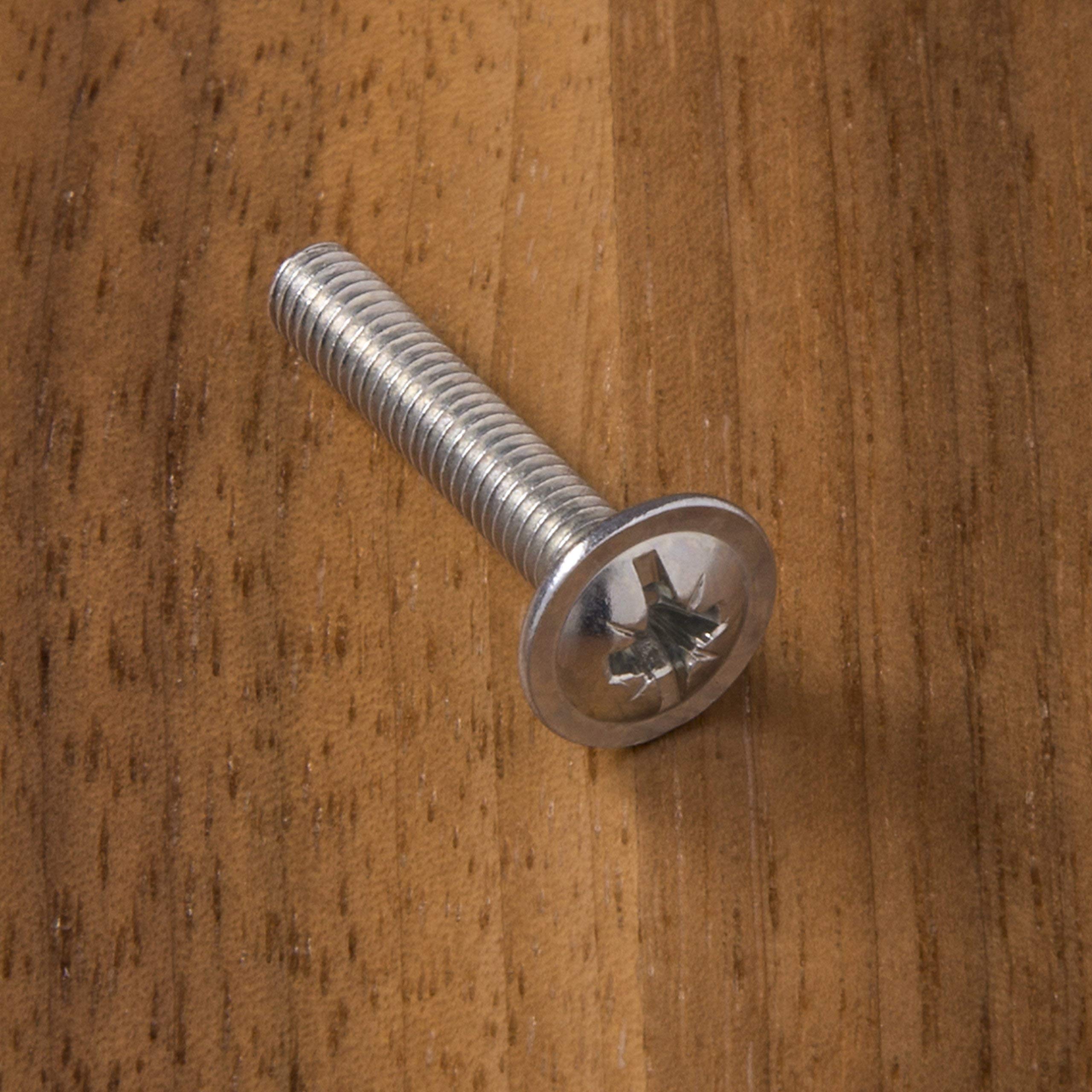 25 Vis à Tête Plaque M4 X 8-60mm Häfele Pour Fixation Poignées De Meubles