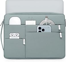 HYZUO 13.3-14 Inch Laptop Bag Case for MacBook Pro 14 M5-M1 A3426 A3427 2026-2021, MacBook Air/Pro 13, 13.8-13.5 Surface Laptop/Book, 13 Inch HP Dell Lenovo ASUS, Ash Blue