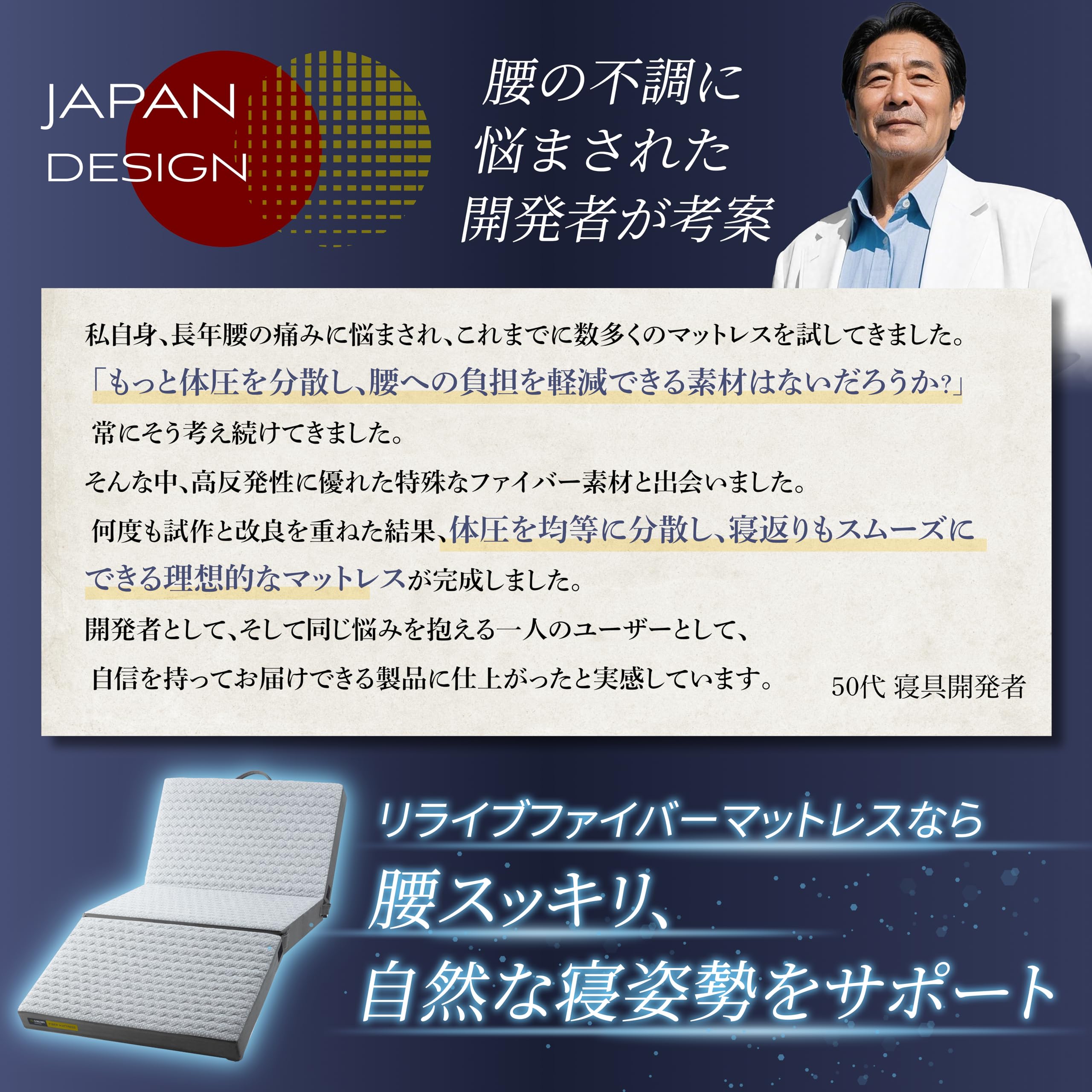 Amazon｜GOKUMIN マットレス シングル 高反発 折り畳み 厚さ9cm【腰を