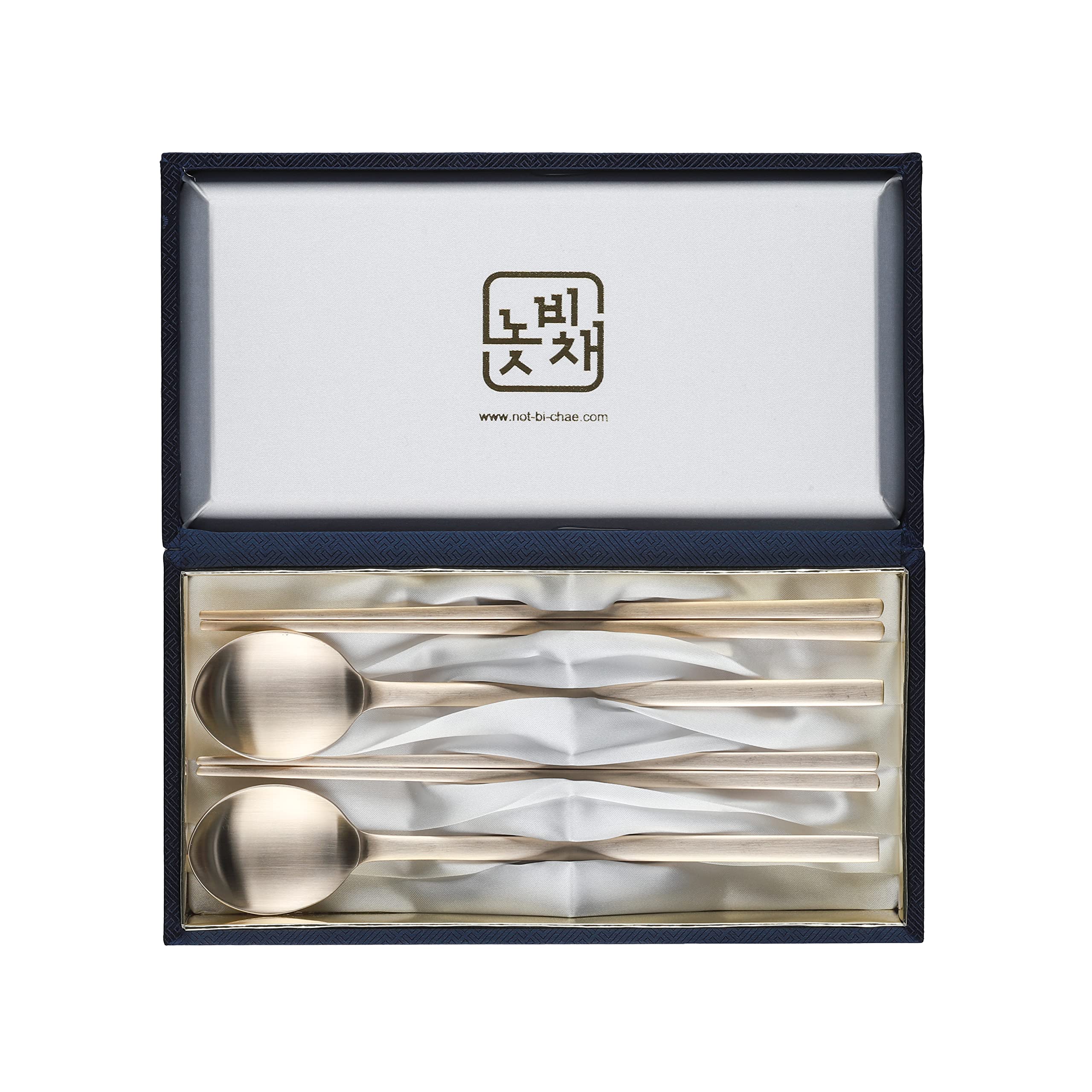 韓国　ナプチョンユギ　Napchen-Yugi 箸とスプーンセット Amazon.com: Notbichae Bronzeware Cutlery Spoon Chopsticks Set