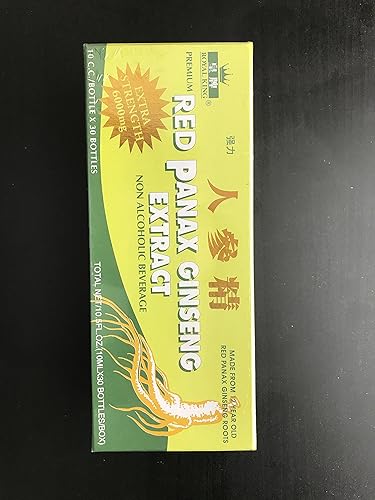 Extracto de Panax Ginseng Rojo 8000mg (30 Viales X 0.3 fl oz) 1 caja