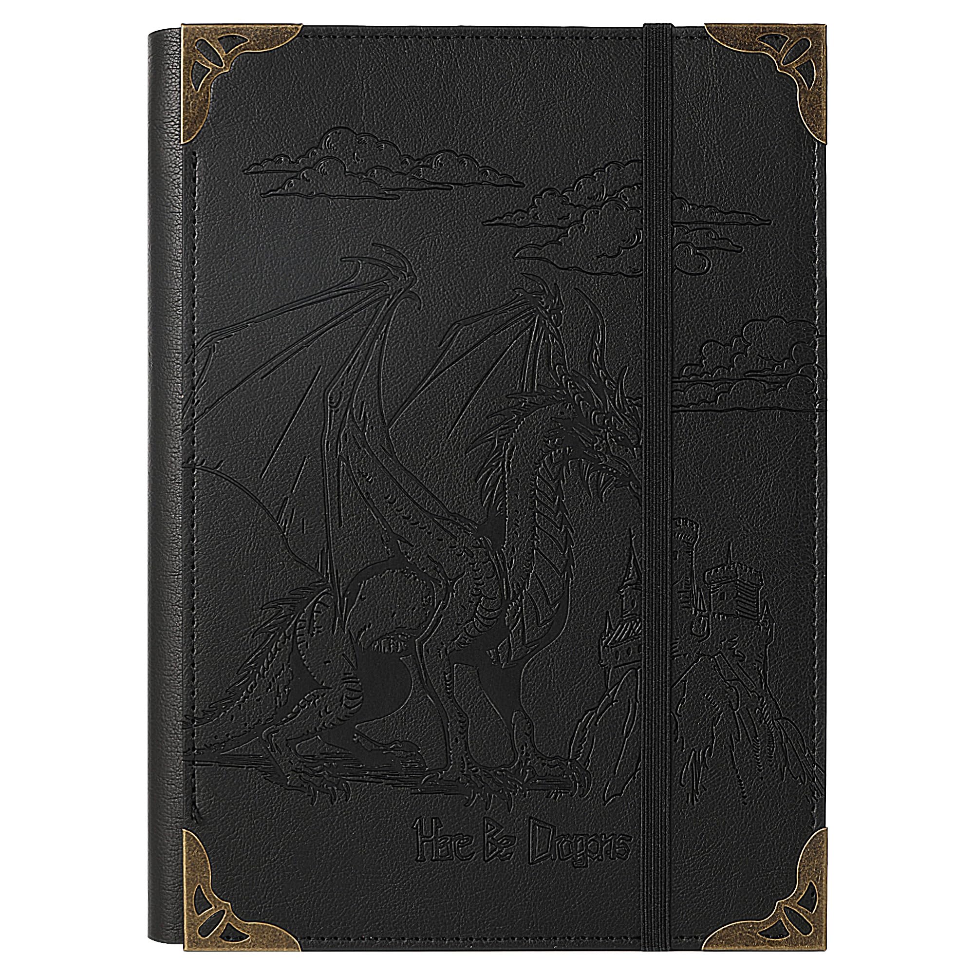 TIEFOSSI A5 Binder 6 Ring Notebook for Women Men, Hardcover PU Leather Journal, Dragon Vintage Journal for Boys, College Ruled Notebooks for School, Planner, Travel, Work, Organizer