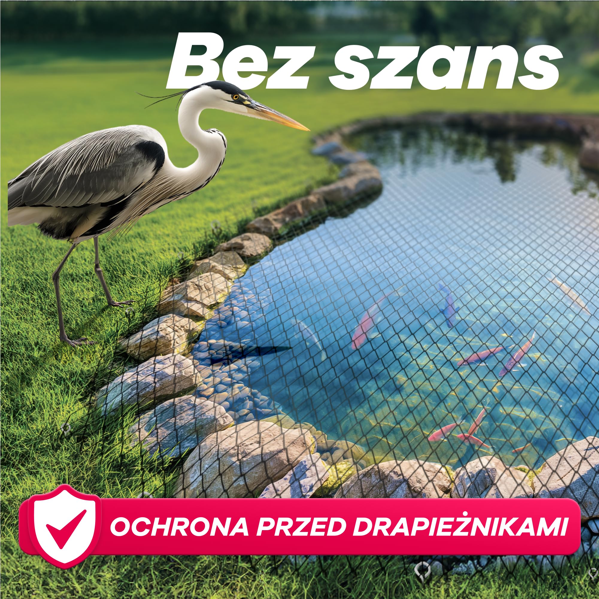 GEROBUG Siatka na staw o drobnych oczkach, 5 x 2 m, odporna na warunki atmosferyczne i promieniowanie UV, siatka chroniąca przed ptakami, siatka przeciw ptakom, siatka chroniąca przed liśćmi