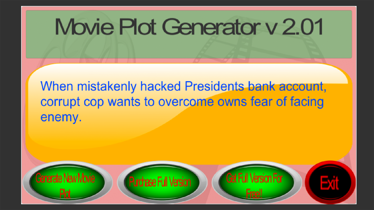 Movie Plot Generator App on Amazon Appstore