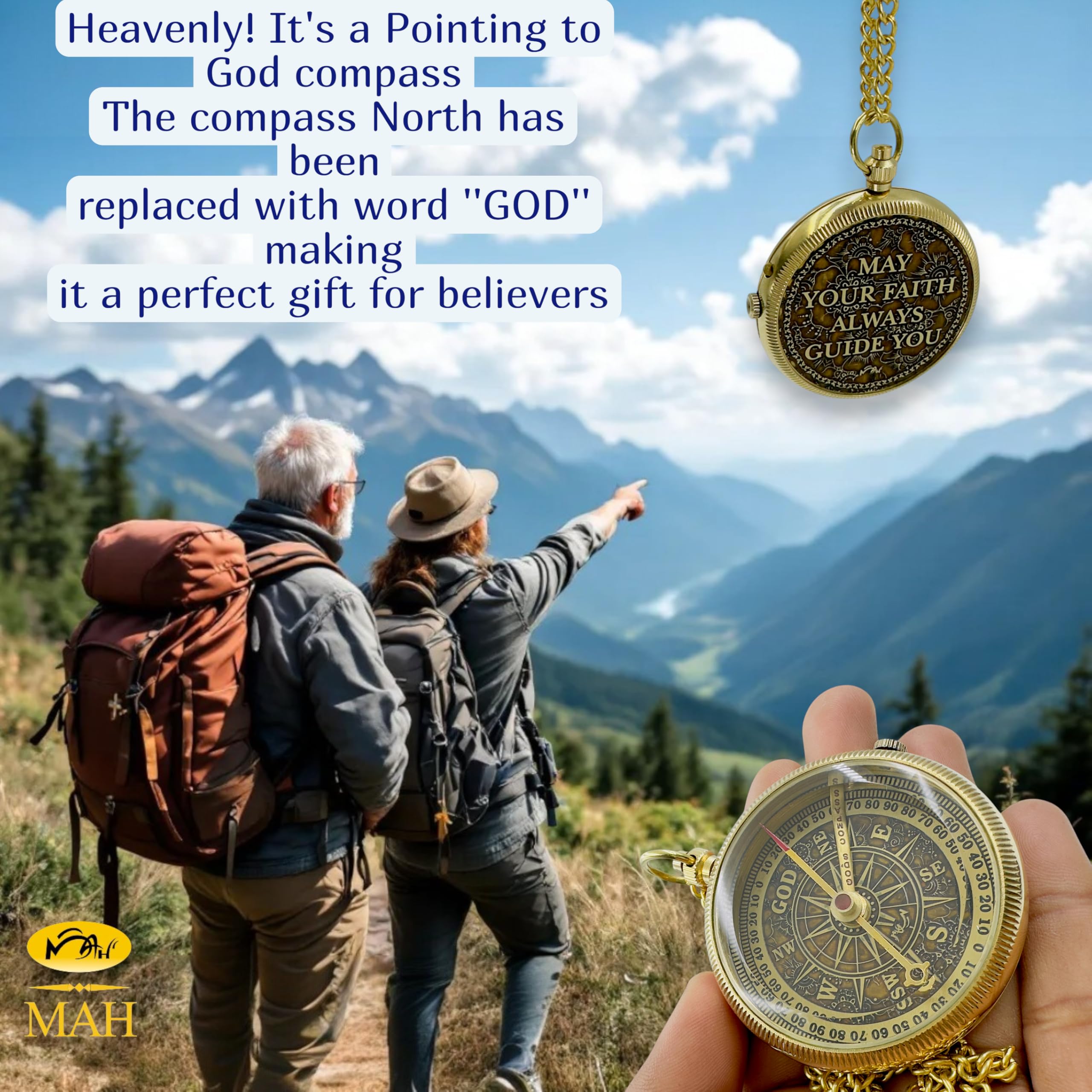 Boussole de camping « It's Better to Walk Alone » gravée avec boussole cadeau pour Noël. C-3142