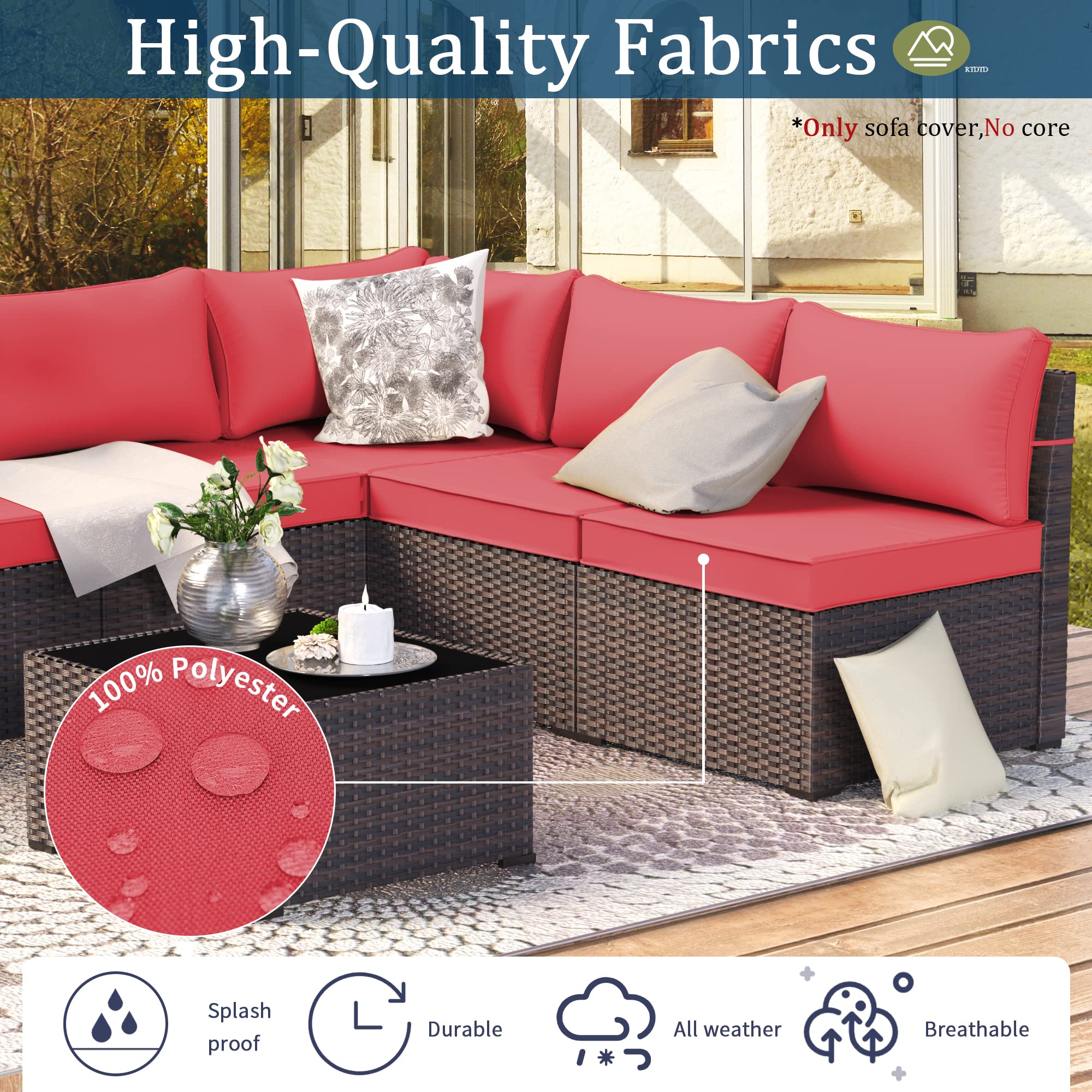 Sectional Fred Meyer Outdoor Cushions Sunjoy 5-Piece Patio