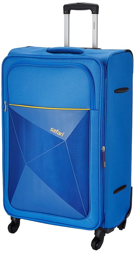 Safari Prisma 75 cms Large Check-in Polyester Soft Sided 4 Spinner Wheels Luggage/Suitcase/Trolley Bag (Blue) at Rs. 2699