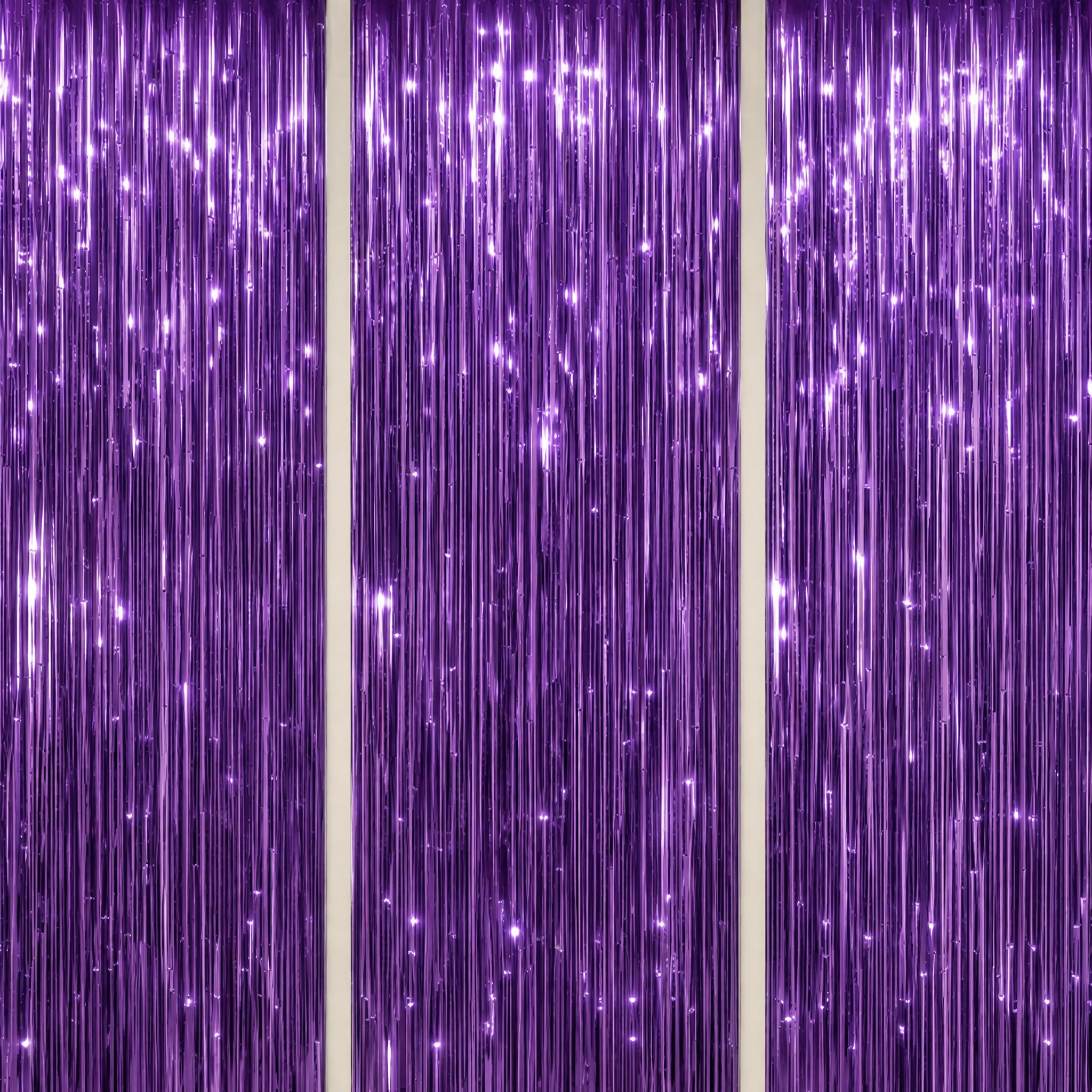 Foil Fringe Backdrop - Purple Party Decorations -1