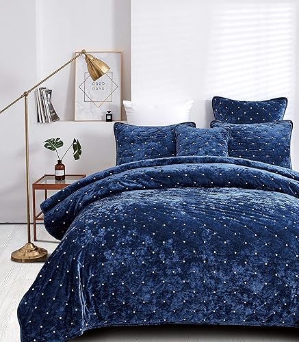 Miniatura 4 de Tache 853 - Set de colcha, diseño aterciopelado, capitonado.