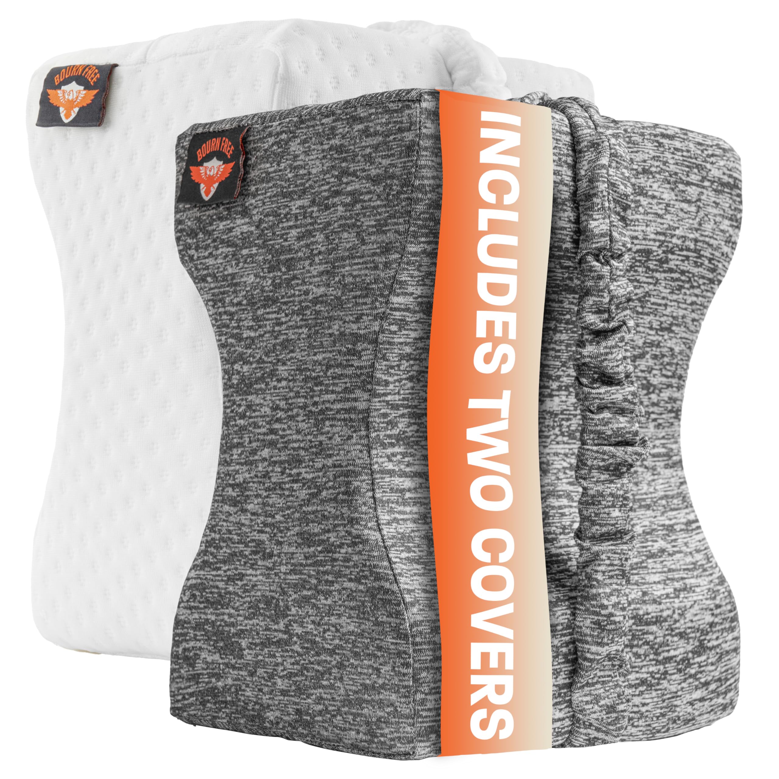 Almohada de rodilla refrescante para personas que duermen de lado con correa y 2 fundas, almohada de espuma viscoelástica para dormir de lado, almohada entre piernas y almohada ortopédica de cadera,