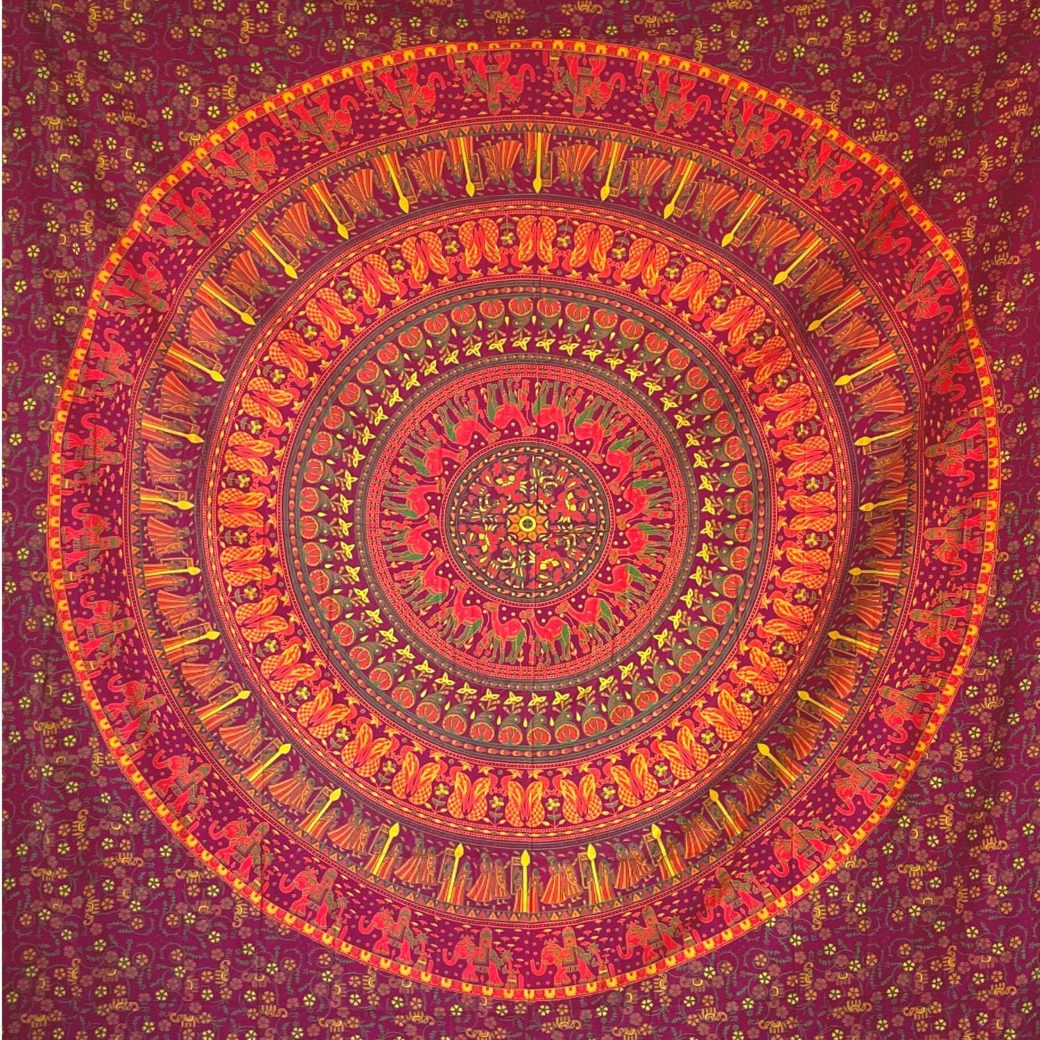 Ahlsen 200 150 Style Ethnique Or Mandala Flanelle Tapisserie Décoration