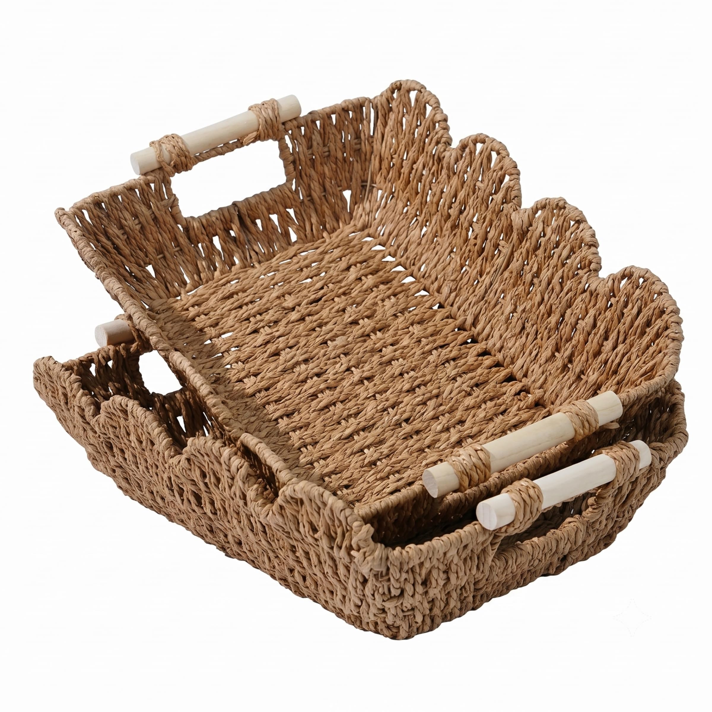 Cute Wicker Baskets - Natural Water Hyacinth -14