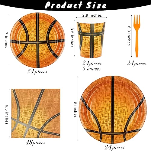 Vista 30 de durony 144 Pieces Sports Themed Paper Plates and Napkins Dinnerware Set Sports Birthday Party Tableware Paper Plates Napkins Forks Serve 24 for