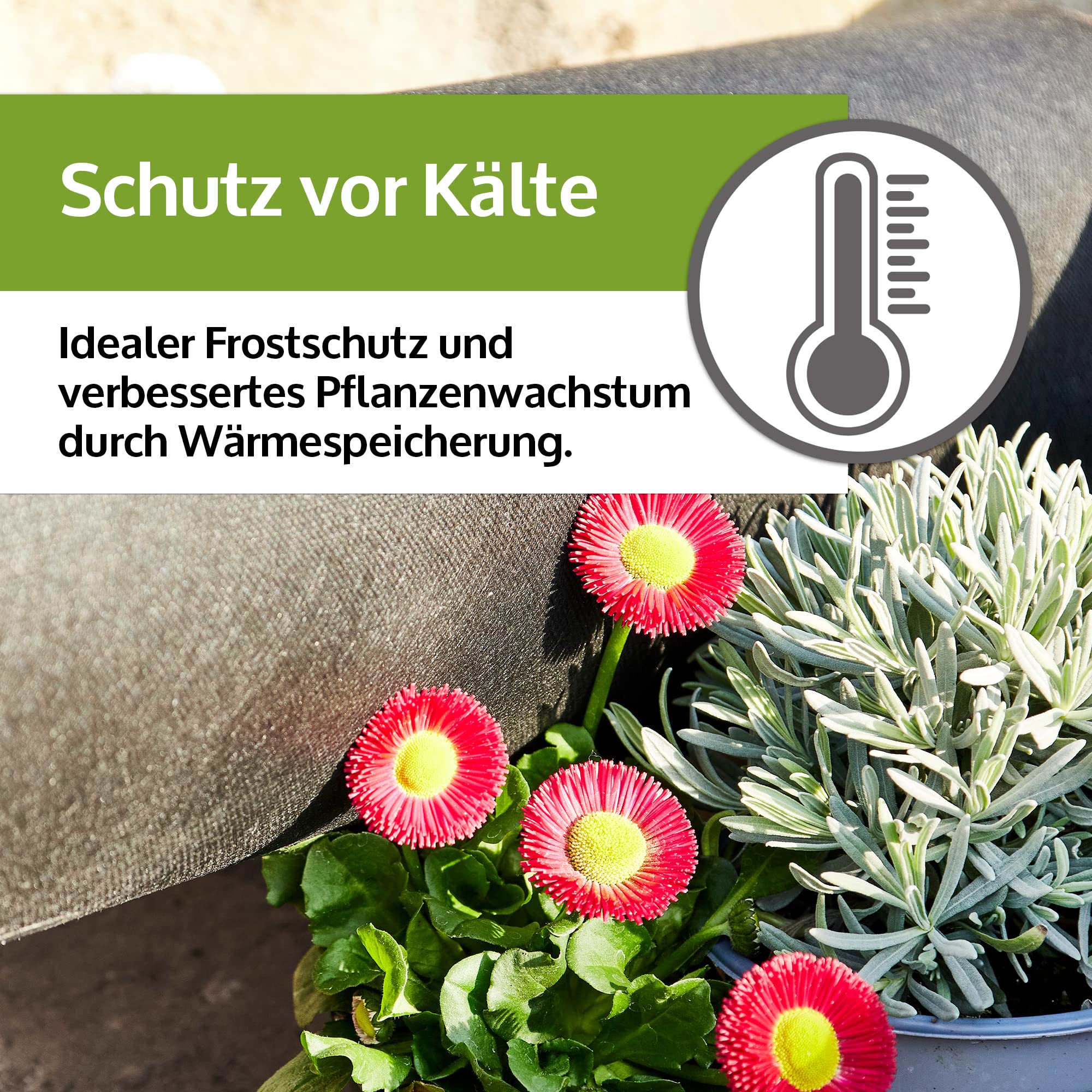 zooprinz Dickes und reißfestes Unkrautvlies – 25m, 50m oder 75m Gartenvlies auf praktischer Rolle – Unkrautfolie witterungsbeständig – Vlies Wasser- und luftdurchlässig – Perfekter Schutz vor Frost