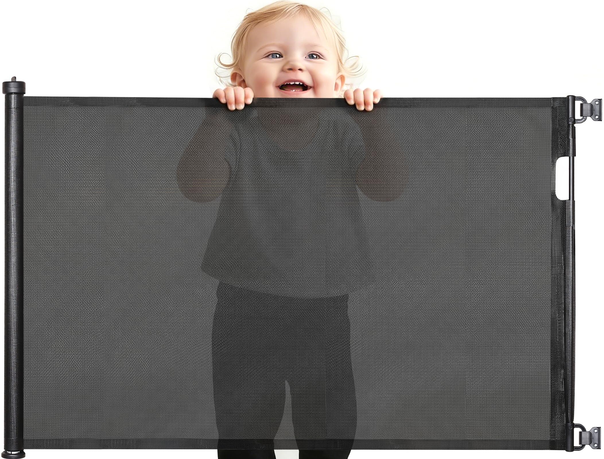 Auszziehbares Treppengitter für Babys，die Türenöffnungen und Treppen, Einhändig zu öffnen, 86 cm Hoch, bis zu 150 cm Breit