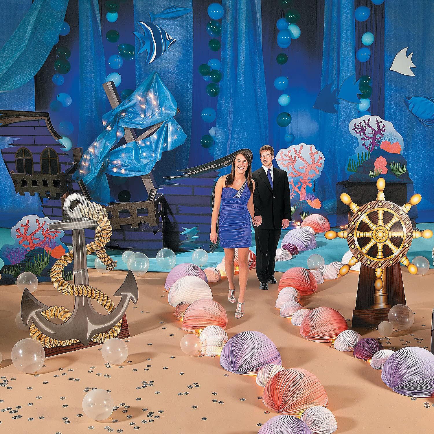 Fun Express Large Cardboard Anchor Standup, 37 inch x 49 inch - Under The Sea Party Decor - VBS Vacation Bible School Supplies/Decor