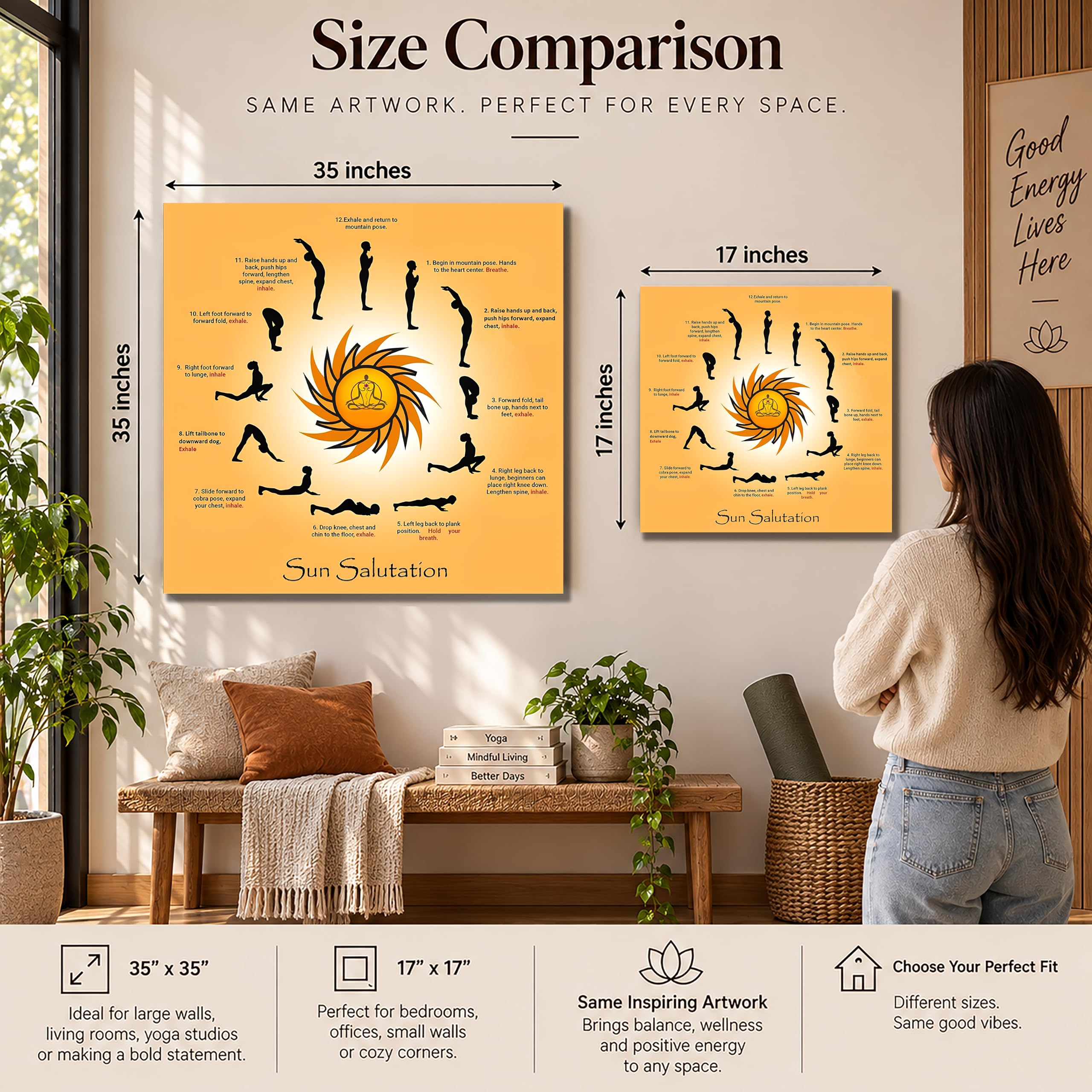 Sikhash Yoga Surya Namaskar Poster - Sun Salutation Art -7 Sikhash Yoga Surya Namaskar Poster - Sun Salutation Art -7