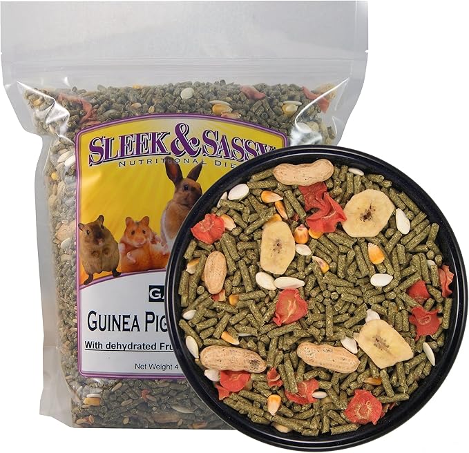 SLEEK & SASSY Garden Guinea Pig & Rabbit Food (4 lbs.) Pet Supplies