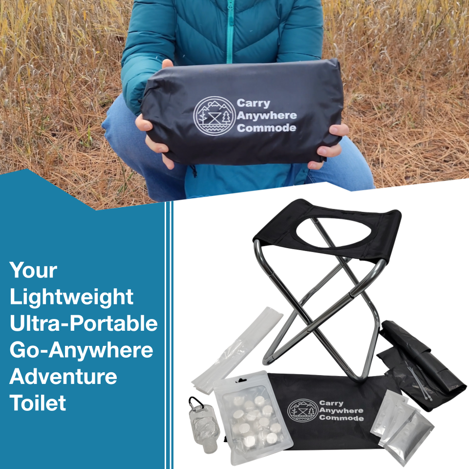 Carry Anywhere Commode: the Ultralight Ultra-Portable Folding Toilet for potty training, camping, hiking, backpacking, paddling, boating, RVing, and adventure travel : Sports & Outdoors