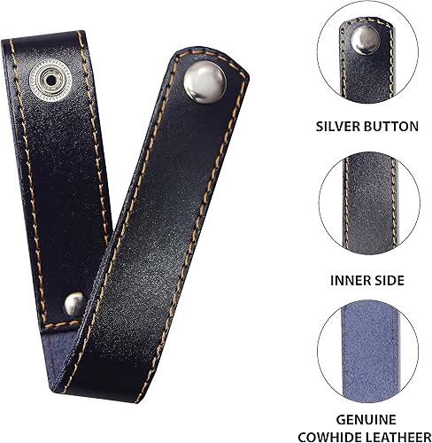 Miniatura 6 de Funda de látigo para cinturón, soporte para látigo, accesorios para una mejor seguridad, 100% cuero de vaca