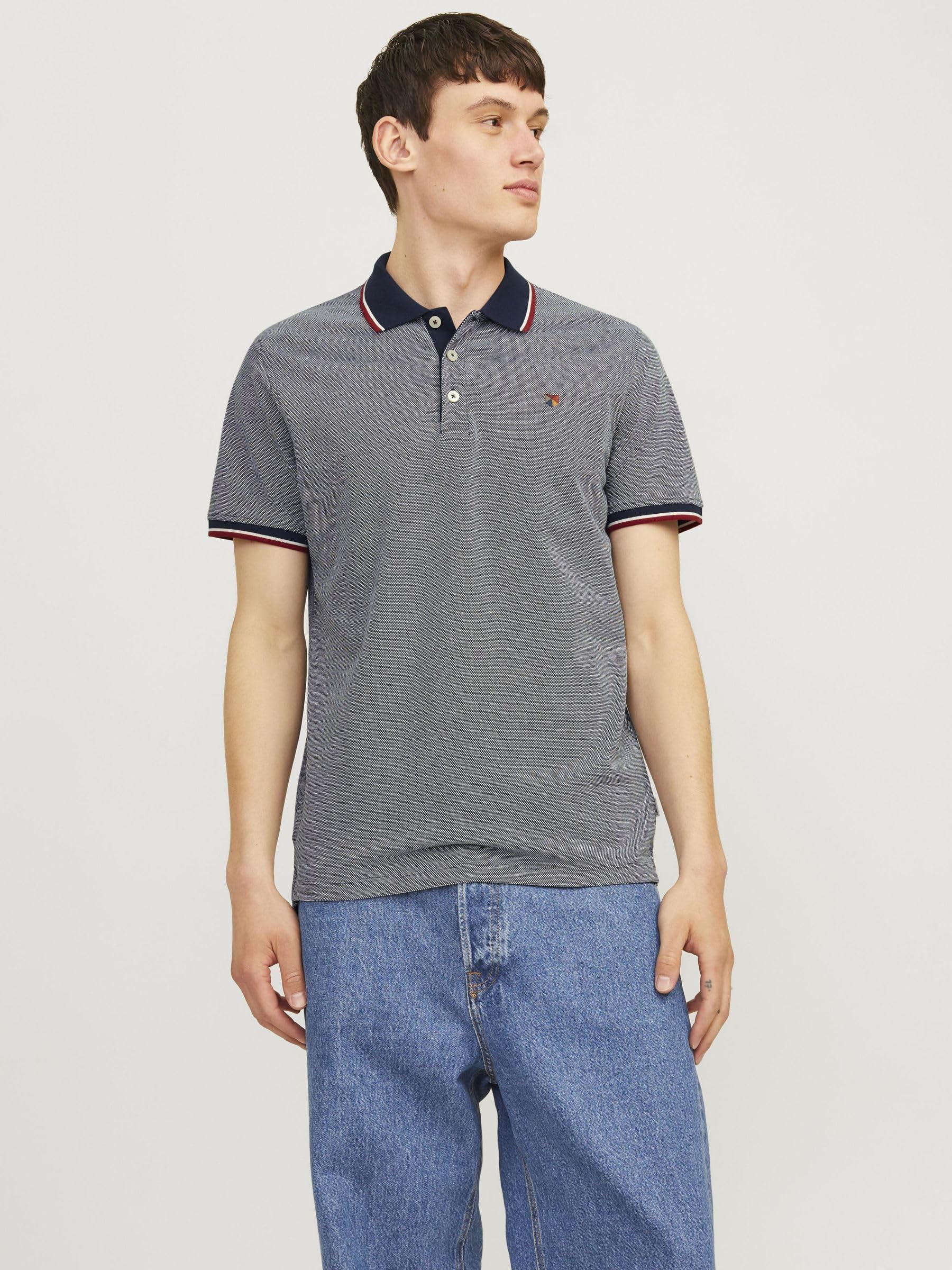 JACK & JONES Premium Polo Plain Shirt Collar Polo