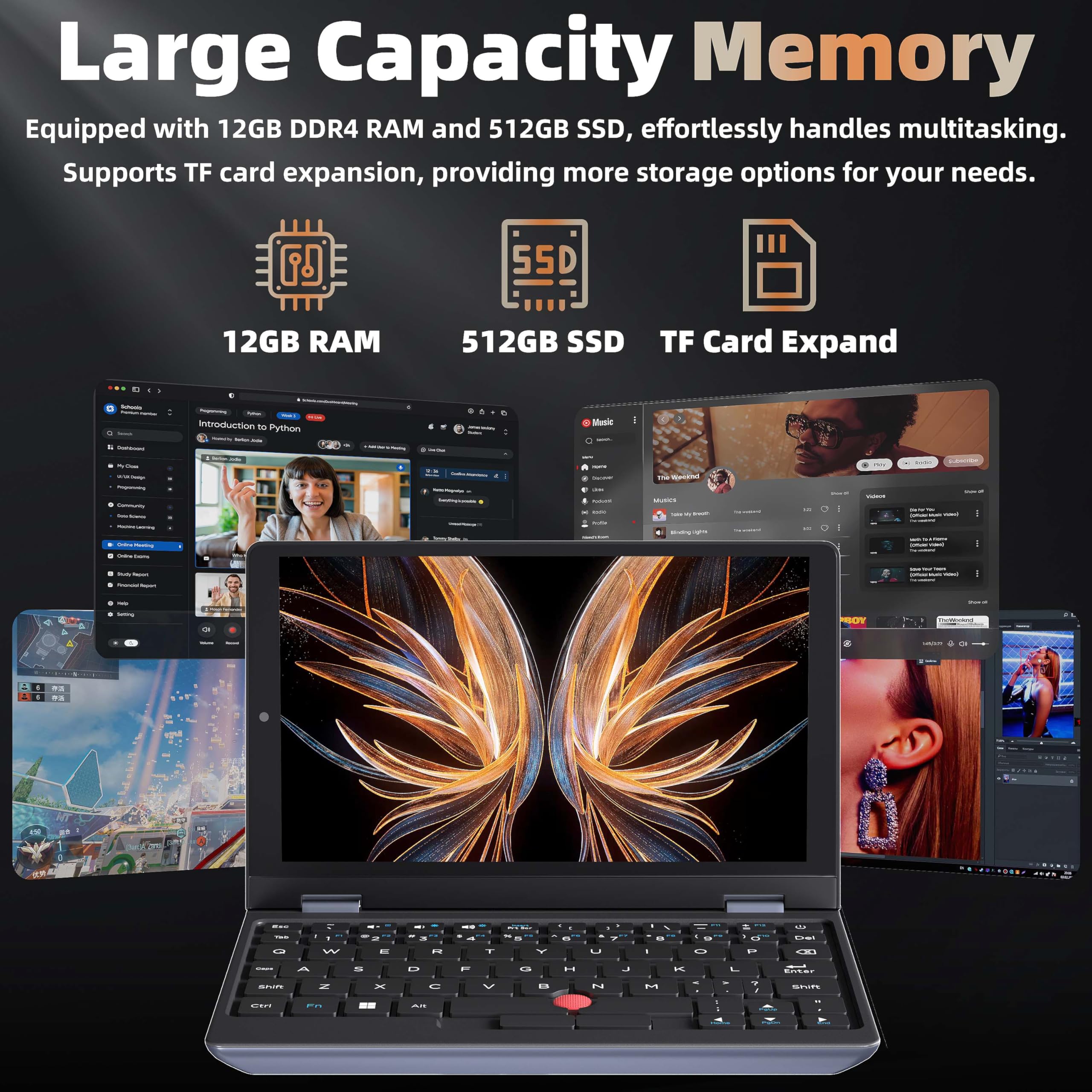 Amazon.com: Fsjun 7-inch HD mini Touchscreen Laptop,12GB DDR4 RAM