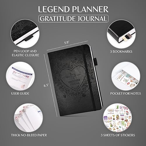 Miniatura 6 de Legend - Diario de gratitud  Diario diario guiado para fomentar la positividad y la felicidad  Cuaderno de agradecimiento para escribir  Afirmación