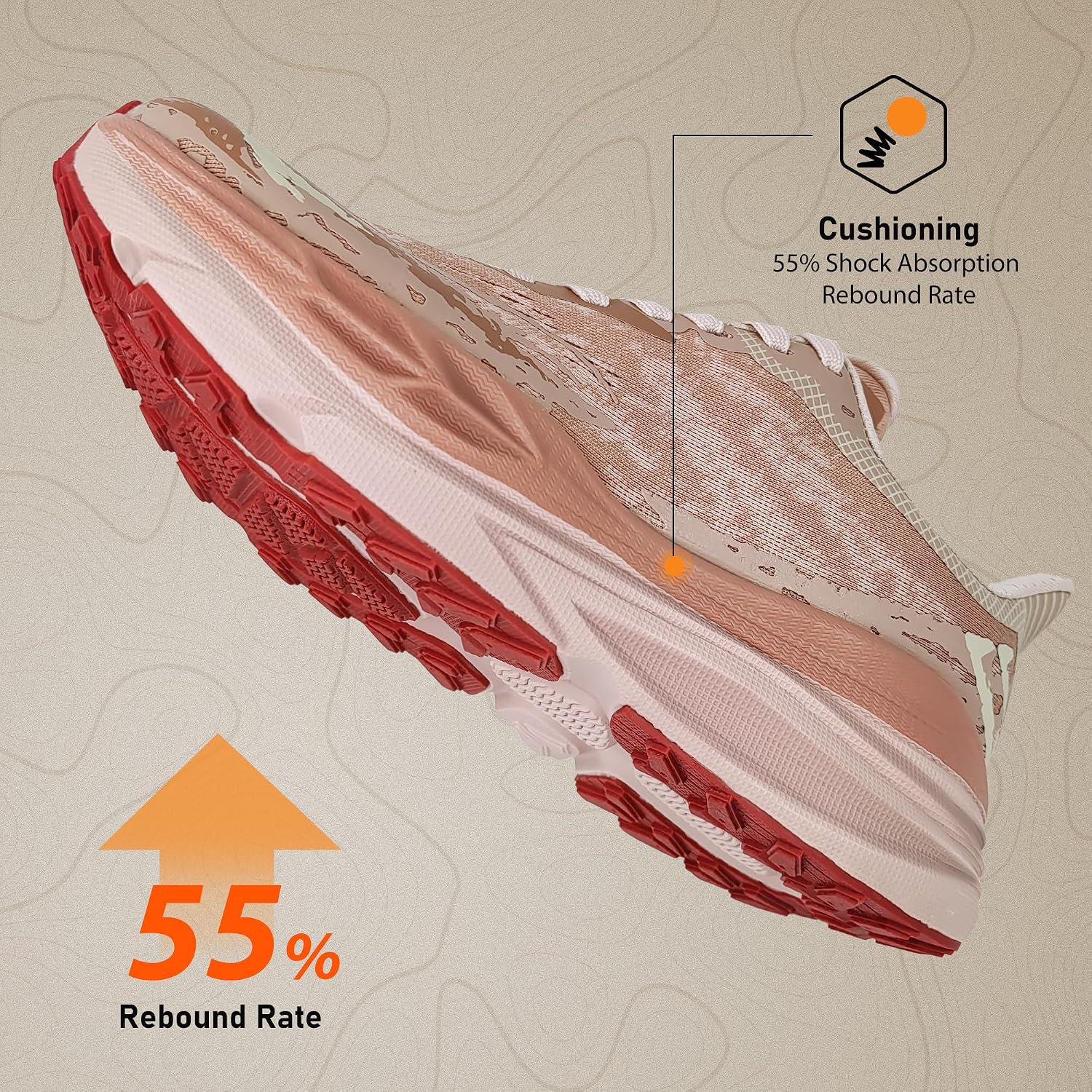 Women's Hiking Shoes Lightweight Breathable Mesh Walking Sneakers Lace up High-Traction Grip Trail Running Shoes