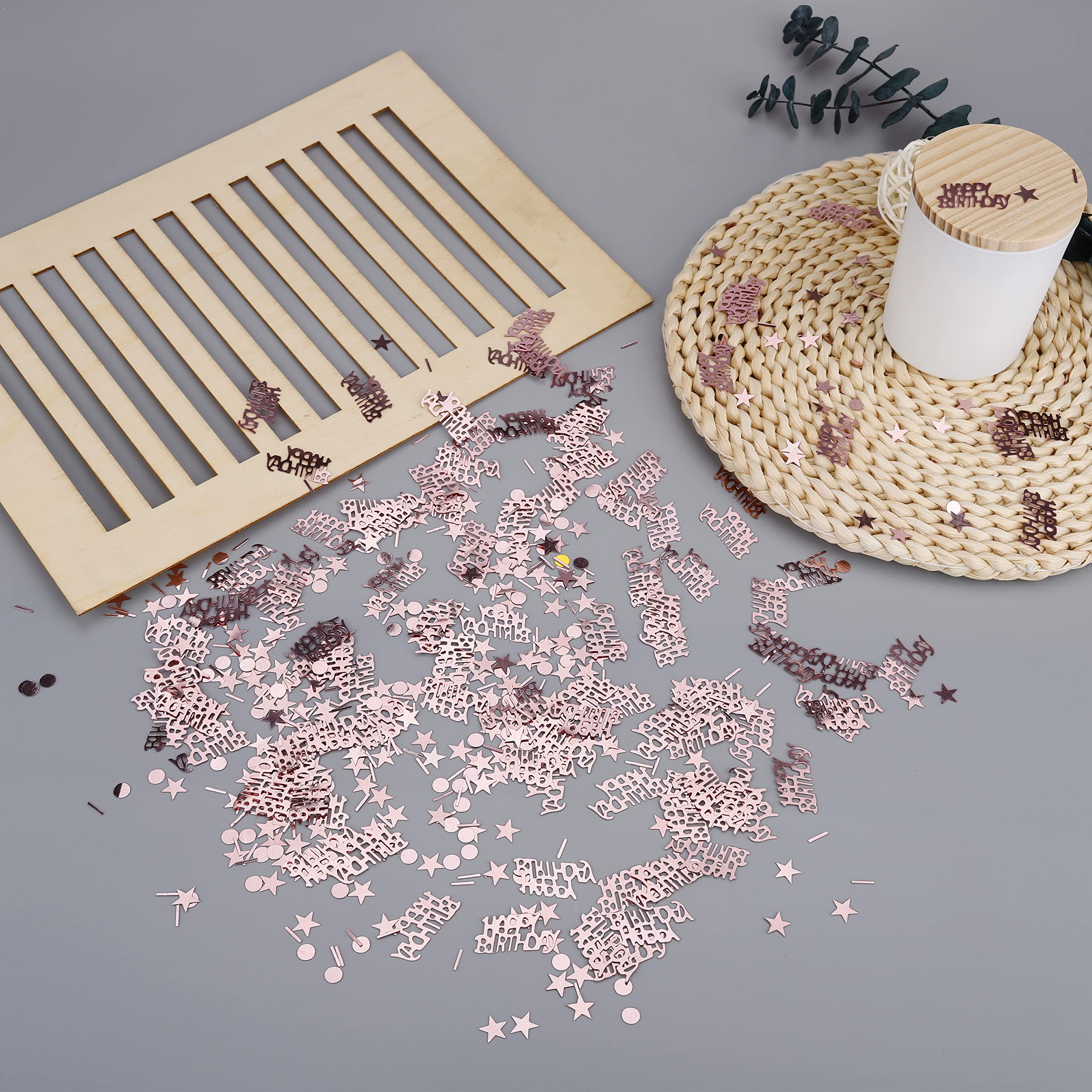 Confettis Happy Birthday 30g - Multicolores - Décoration Table Anniversaire - Motifs Festifs Paillettes Happy Birthday